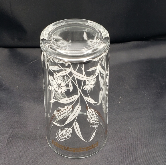 Vintage MCM Hazel Atlas 9 Gold with White wheat Tumblers - Picture 5 of 7